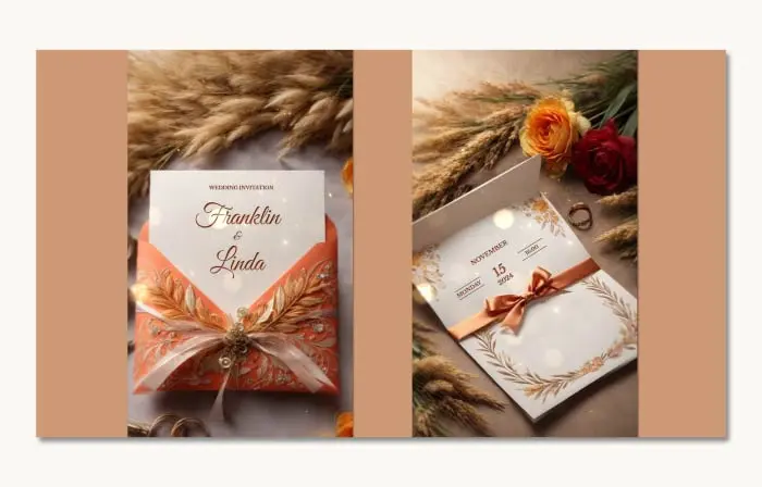 Vintage 3D Classic Floral Wedding Invitation Instagram Story